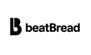 The beatBread logo features a bold, stylized "bB" icon on the left and the company name "beatBread" in black text on the right, set against a white background—reflecting their focus on Royalty Advances.