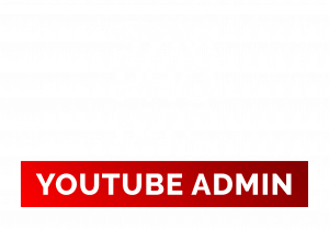About Symphonic: White text "SYMPHONIC" in the background, with "YOUTUBE ADMIN" in bold white letters on a red gradient banner in the foreground.