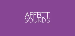 White text reading "AFFECT SOUNDS" on a solid purple background, inspired by the visual style seen in the Protoje Case Study.