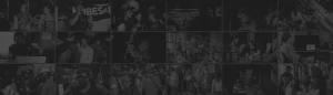 A collage of various groups of people engaging in conversations, performing music, and attending events in indoor and outdoor settings at Symphonic NEXT.